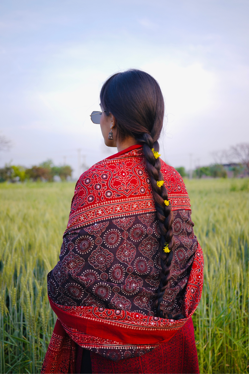 Noori Double Shade Ajrak